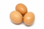 Eggs In White Background Stock Photo