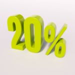 Percentage Sign, 20 Percent Stock Photo