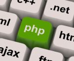 Php Key Shows Internet Development Stock Photo