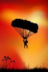Parachutist Stock Photo