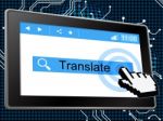 Online Translate Means World Wide Web And Language Stock Photo