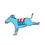 American Donkey Kicking Color Drawing Stock Photo