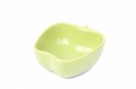 Green Ceramic Bowl Isolated On White Background Stock Photo