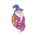 Wizard Tornado Mascot Stock Photo