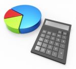Pie Chart Calculation Indicates Business Graph And Accounting Stock Photo