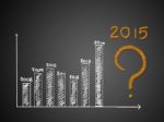 Writing Question About 2015 On Graph Stock Photo