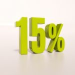 Percentage Sign, 15 Percent Stock Photo