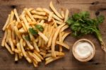 Fries French Sour Cream Herb Still Life Stock Photo