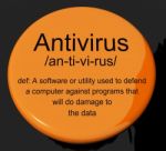 Antivirus Definition Button Stock Photo