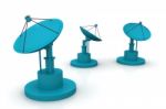 Satellite Dishes Antennas Stock Photo