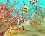 Coral Fishes Underwater Illustration Stock Photo