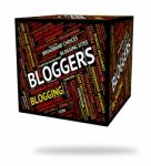 Bloggers Word Shows Web Weblog And Online Stock Photo
