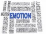 3d Imagen Emotion Concept Word Cloud Background Stock Photo