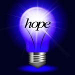Lightbulb Hope Indicates Want Wanting And Hopeful Stock Photo