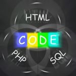 Words Displays Code Html Php And Sql Stock Photo