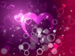 Hearts Background Shows Passion  Love And Romance Stock Photo