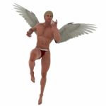 Cupid In Mid-air Stock Photo