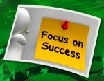 Focus On Success Photo Shows Achieving Goals Stock Photo