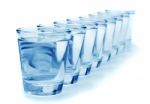 Eight Glass Of Water Stock Photo