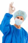 Surgeon Giving OK Sign Stock Photo