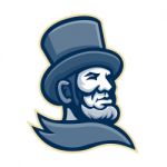 Abraham Lincoln Head Mascot Stock Photo