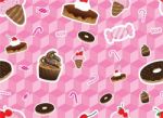 Sweeties Seamless Pattern Stock Photo