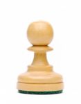 Isolate Wooden Pawn Chess Stock Photo