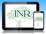 Inr Currency Means Worldwide Trading And Exchange Stock Photo