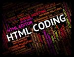 Html Coding Shows Hypertext Markup Language And Cipher Stock Photo