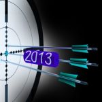 2013 Target Shows Successful Future Growth Stock Photo