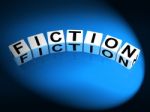 Fiction Dice Show Fictional Tale Narrative Or Novel Stock Photo