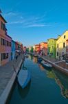 Italy Venice Burano Island Stock Photo