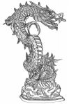 Chinese Style Dragon Statue Line Stock Photo
