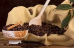 Beans Of Coffee On A Bowl Stock Photo