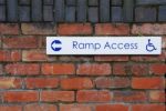Ramp Access Sign Stock Photo
