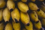 Close Up Mini Bananas Stock Photo