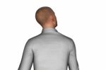 3d Rendering Of Back Side Of Businessman Stock Photo