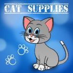 Cat Supplies Indicates Puss Products And Goods Stock Photo