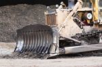 Bulldozer Working Stock Photo