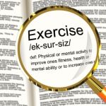 Exercise Definition Magnifier Stock Photo