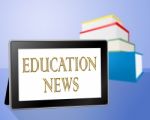 Education News Means Social Media And Book Stock Photo