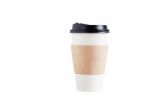 Paper Cup On White Background Stock Photo