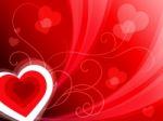 Hearts Background Shows Romantic And Passionate Wallpaper
 Stock Photo