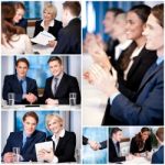 Business Collage, Innovative Concept Stock Photo