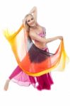 Beautiful Sexy Woman Belly Dancer Stock Photo