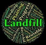 Landfill Word Representing Refuse Heap And Dispose Stock Photo