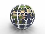 Globe With Geographical Area Stock Photo