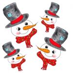 Snowman Pattern Stock Photo