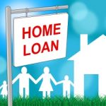 Home Loan Sign Represents Template Household And Residence Stock Photo