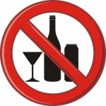 No Alcohol Sign Stock Photo
